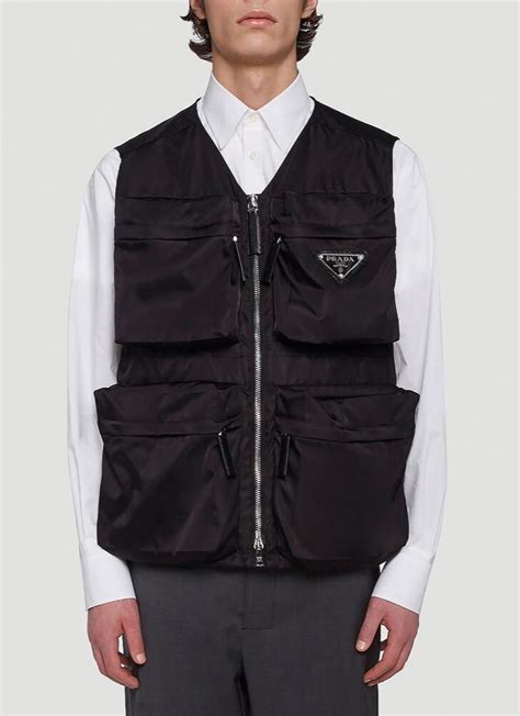 prada re-nylon vest|Black Re.